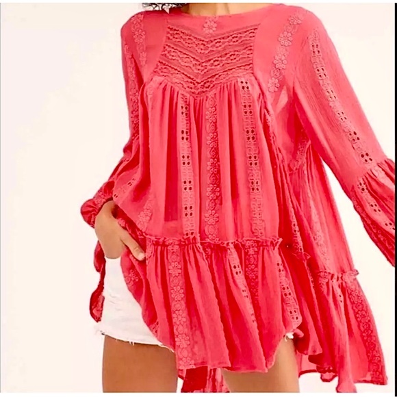 🌈 Beautiful flowy embroidered FP dress - Picture 2 of 3